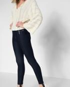 7 For All Mankind Women's B(air) Denim Pintuck Ankle Skinny With Stirrup In Authentic Rinse