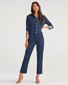7 For All Mankind Women's Utility Jumpsuit In Patriot