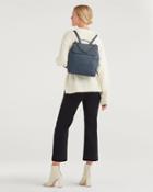 7 For All Mankind Women's Leather Backpack In Navy