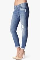 7 For All Mankind Josefina Feminine Boyfriend In Striking Light Indigo W/ Super Destroy