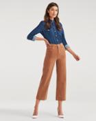 7 For All Mankind Women's Cropped Alexa Vintage Cord In Penny
