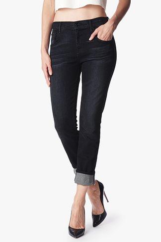 7 For All Mankind Slim Illusion The Relaxed Skinny In Icy Black