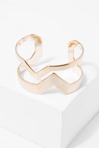 7 For All Mankind Double V Cuff In Gold D