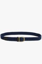 7 For All Mankind Diamond Braided Belt In Navy