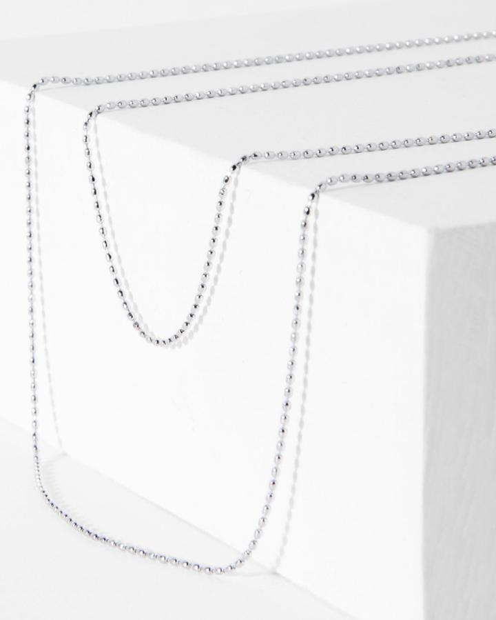 7 For All Mankind Women's Five And Two Camille Necklace In Silver