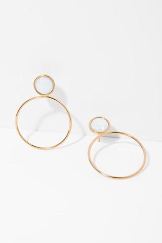 7 For All Mankind Layla Earrings In Opal