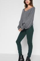 7 For All Mankind Ankle Skinny In Pine Green