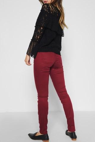 7 For All Mankind Ankle Skinny In Oxblood