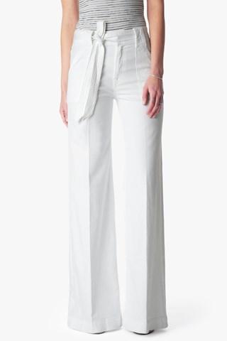 7 For All Mankind Belted Palazzo Pant In White
