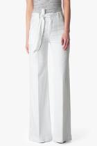 7 For All Mankind Belted Palazzo Pant In White