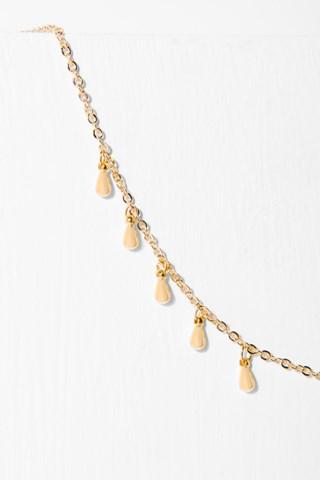 7 For All Mankind Five And Two Willa Necklace In Gold