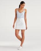 7 For All Mankind Women's Mini Skirt In White Runway