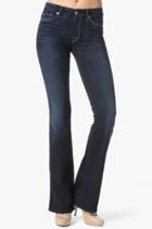 7 For All Mankind Midrise Kimmie Contour Bootcut In Black Night