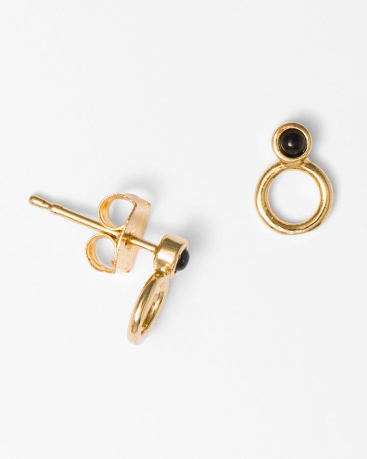 7 For All Mankind Five And Two Avery Earrings In Onyx