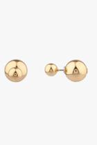7 For All Mankind Double Ball Earring In Gold