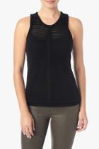 7 For All Mankind High Neck Sweater Tank In Black