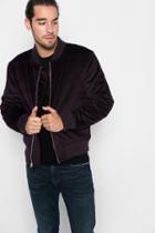 7 For All Mankind Micro Cord Bomber In Port Wine