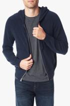 7 For All Mankind Zipper Hoodie In Navy