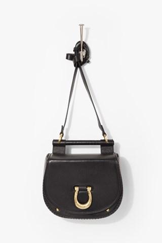 7 For All Mankind Babylon Bar Bag With Buckle In Black