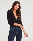 7 For All Mankind Women's Classic Cardi In Black