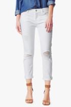 7 For All Mankind Josefina Boyfriend With Destroy In Clean White