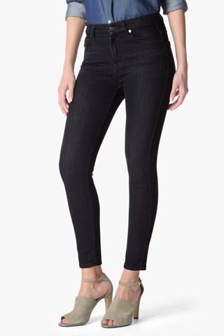 7 For All Mankind Slim Illusion Mid Rise Skinny In Rich Noir