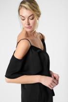 7 For All Mankind Off The Shoulder Cami In Black