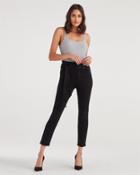 7 For All Mankind Women's Paperbag Jean In Pitch Black