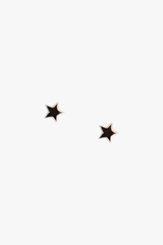 7 For All Mankind Star Earring Stud In Black