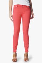 7 For All Mankind Slim Illusion Ankle Skinny In Cherry Red