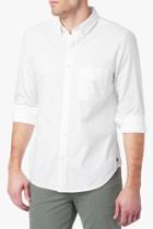 7 For All Mankind Long Sleeve Oxford Shirt In White
