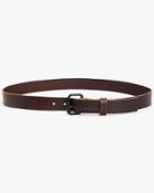 7 For All Mankind Scott Leather Belt In Red Brown
