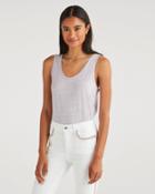 7 For All Mankind Women's Scoop Neck Tank In Lilac Mist