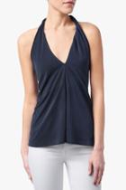 7 For All Mankind Twist Top In Navy