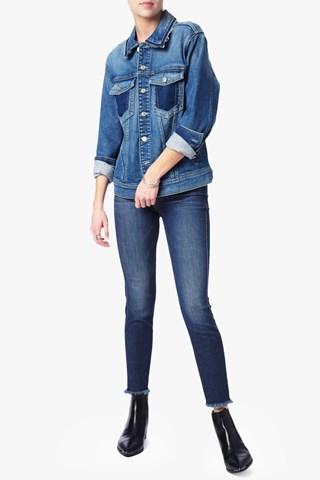 7 For All Mankind Ankle Skinny With Raw Hem In Bondi Beach