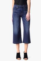 7 For All Mankind Culotte With Released Hem In Brilliant Broken Twill