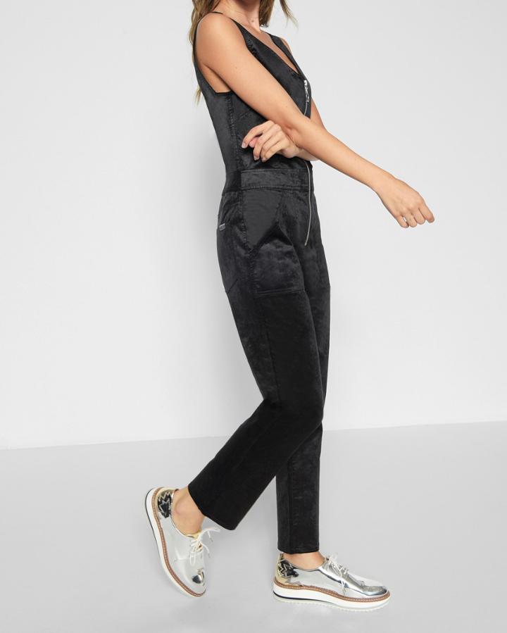 7 For All Mankind Women's Deep V Playsuit In Black