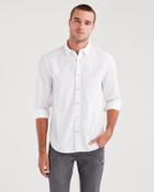 7 For All Mankind Long Sleeve Poplin Shirt In White