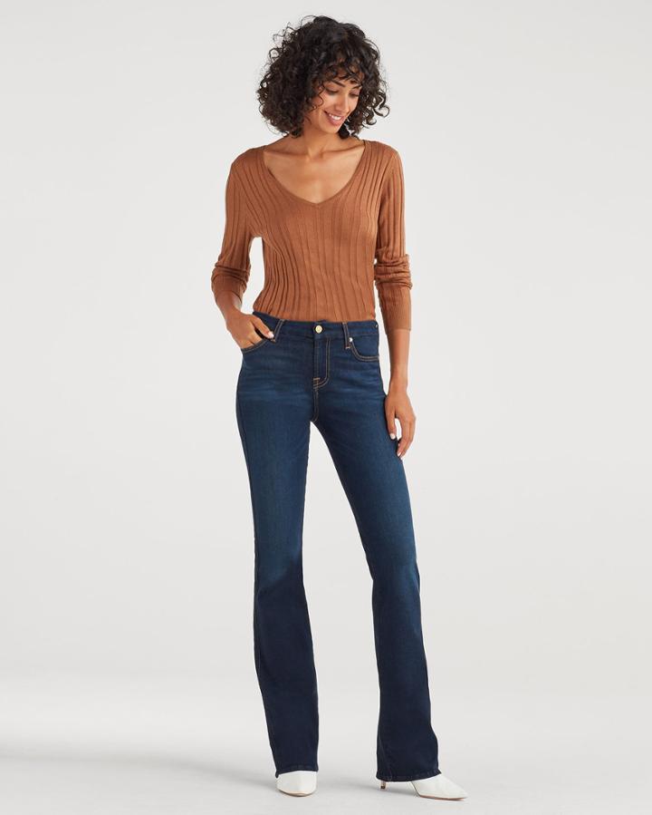 7 For All Mankind Women's Slim Illusion Kimmie Bootcut In Tried And True