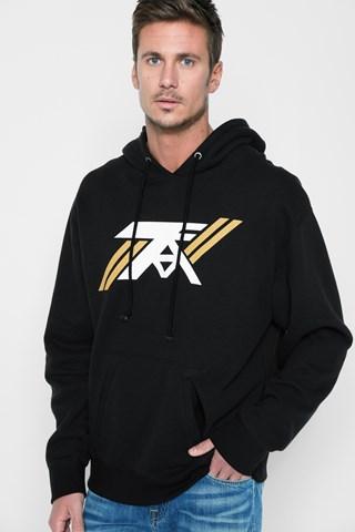 7 For All Mankind Oversized Reversible Hoodie In Black