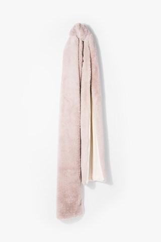 7 For All Mankind Donnie Charm Donnie Faux Fur Scarf In Cream