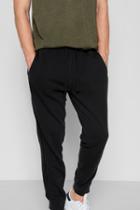 7 For All Mankind Jogger Sweatpant With Faux Suede Trim In Black
