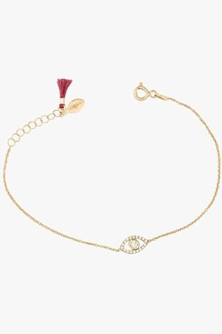 7 For All Mankind Evil Eye Bracelet In Rose Gold