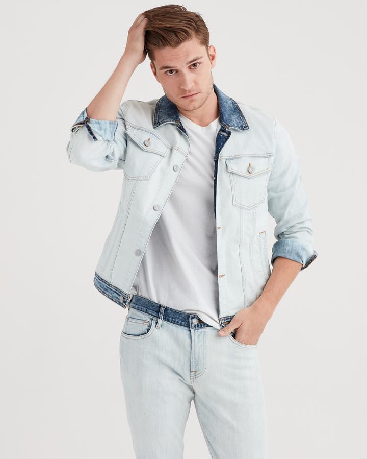 7 For All Mankind Trucker Jacket In Off Limits