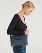 7 For All Mankind Women's Leather Shoulder Bag In Navy