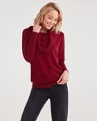 7 For All Mankind Pullover Sweater In Burgundy