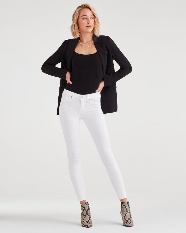 7 For All Mankind Women's The Skinny In Clean White