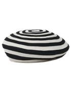 7 For All Mankind Brixton Audrey Straw Hat In Black And White