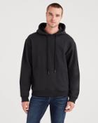 7 For All Mankind Pull Over Hoodie In Black