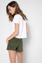 7 For All Mankind Cut Off Short In Olive